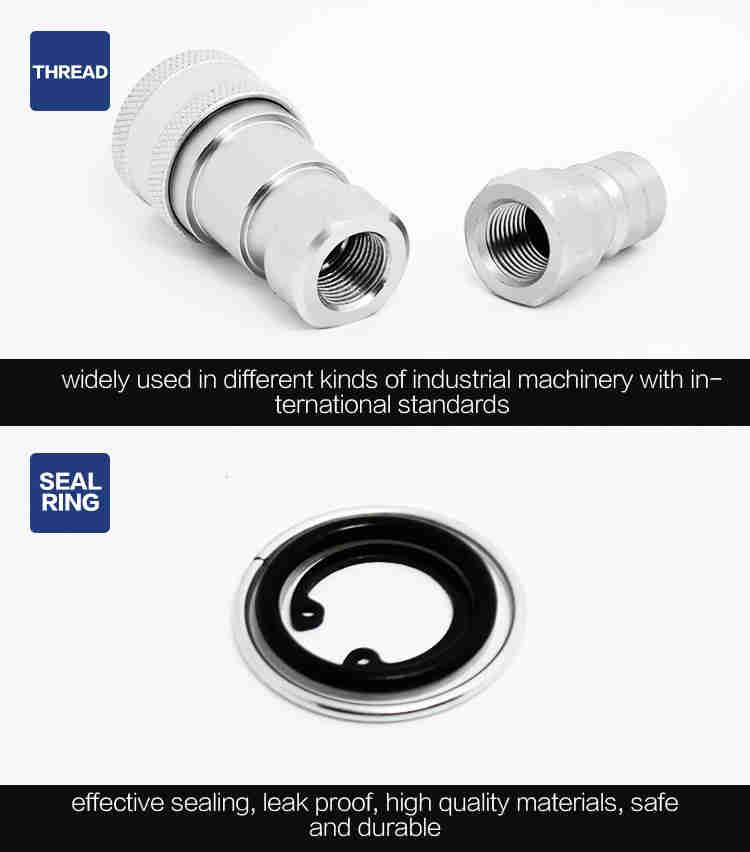 ISO-7241-B  1/4  Inch  BSP/NPT Thread Female /male   Steel /bass  Hydraulic Hose Quick Disconnect Couplers