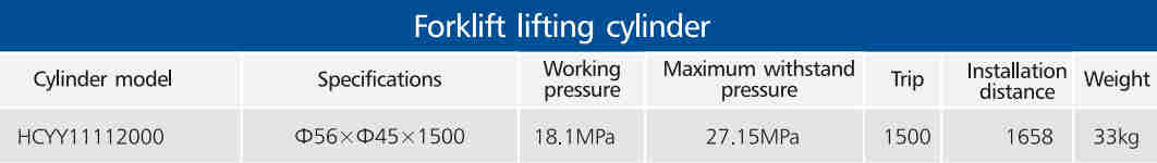 HCYY11112000 Good Quality Professional Factory 33kg Forklift Lifting Hydraulic Cylinder for Forklift