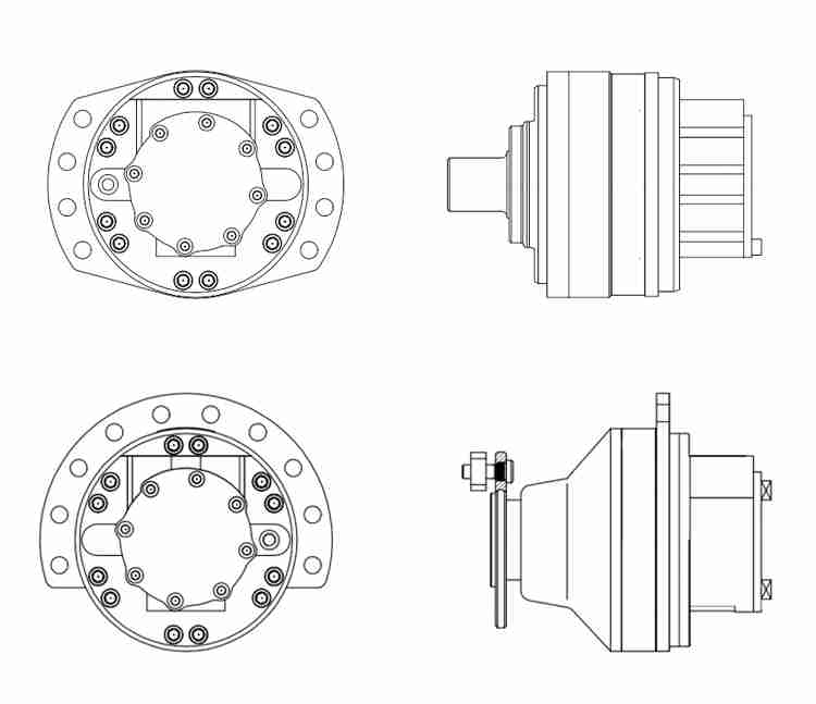 China Supplier Factory Exporter High Speed Poclain Rexroth Mcr10 Hydraulic Motor