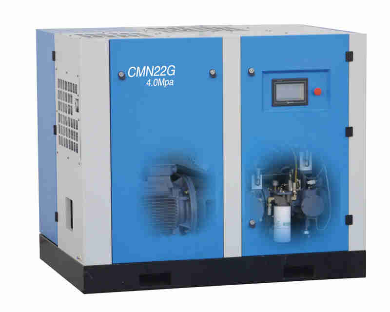 Small Single Phase 220V-240V Home Use 8bar~10bar 4kW 360L/min PM VSD Rotary Screw Air Compressor with Air Receiver Tank