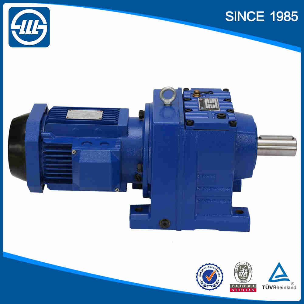 R Series Helical Foot Mounted Hellical Gearbox Rpm Reducer Top Quality Linear and Coaxial Transmission Gearbox with Motor