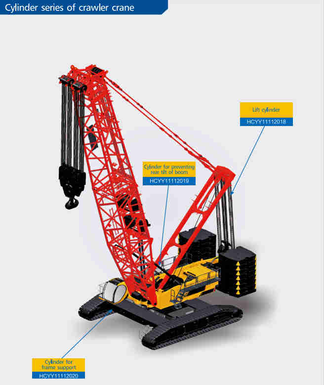 HCYY11112020 Good Quality Professional Factory 262kg Hydraulic Cylinder for Crawler Crane Frame Support