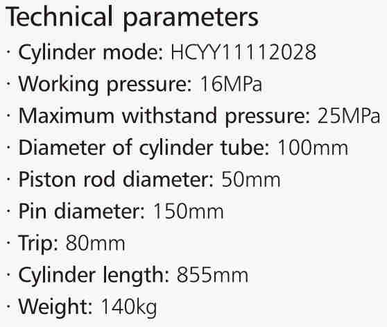 HCYY1112028 Wholesale Prices Professional Factory 140kg Hydraulic Cylinder for Wind Power