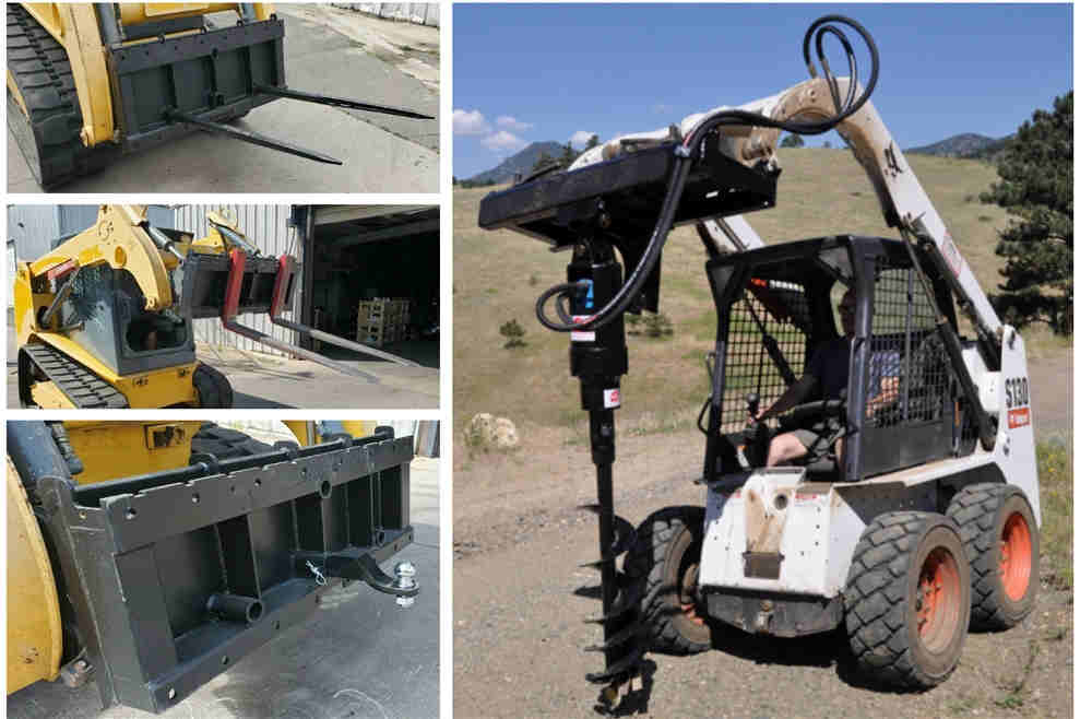 Industrial Duty HP21 HP27 HP41 HP49 Skid Steer Post Hole Digger with a Multifunctional Mounting Plate