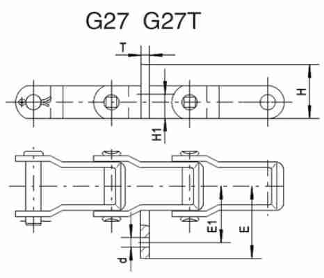 Agricultural Feeder Mixer Chain G27 G27T Attachment 667X 667H 667XC Steel Pintle Chains and Sprocket