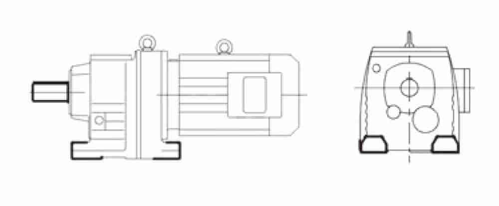 New Design Gearbox Brake Motor R Series Helical Gearmotor with High Quality