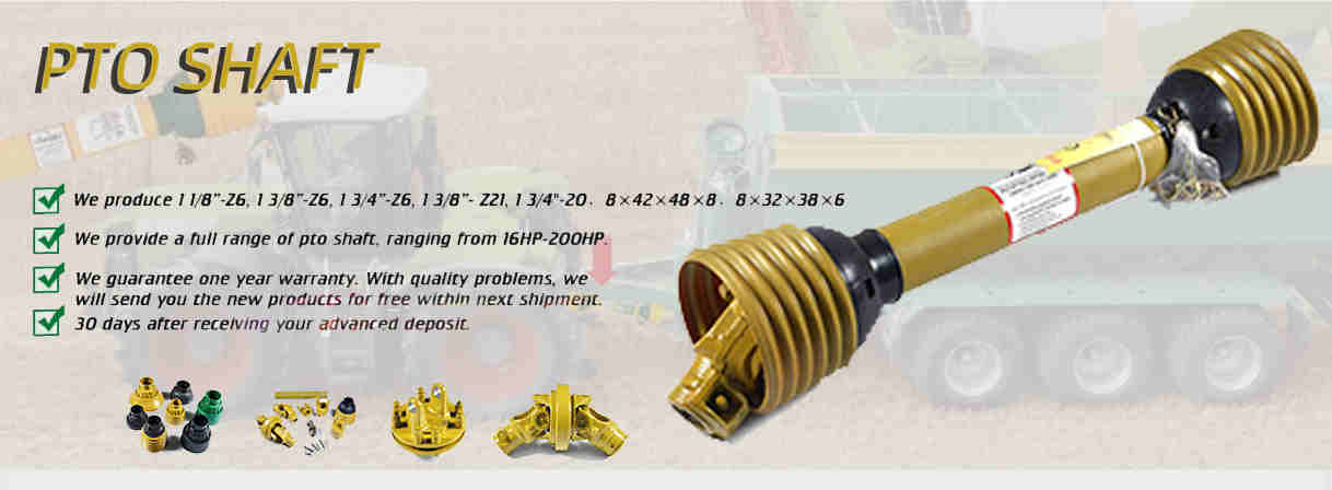 Agricultural Machinery Parts Tractor Truck Rotary Drive Pto Shaft With Clutch Yoke Adapter Agriculture Tube Spline