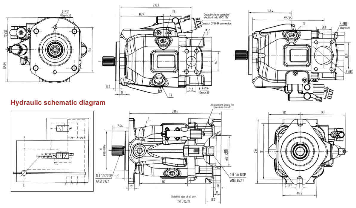 G10VO Series Swash Plate Axial Piston Variable Displacement Pump Hydraulic Pump for Aerial Work Platform,cotton Picker