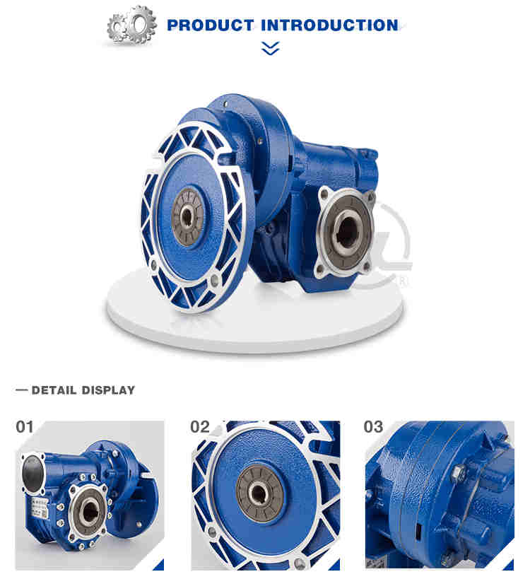 Direct Factory Big Torque Aluminium Variable Speed Reducer Reduction Worm Gearbox Motor