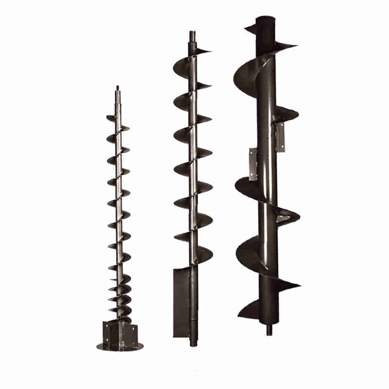 Manual Earth Auger a Hand Tool With a Long Blade Screw Flight Which Drills Holes