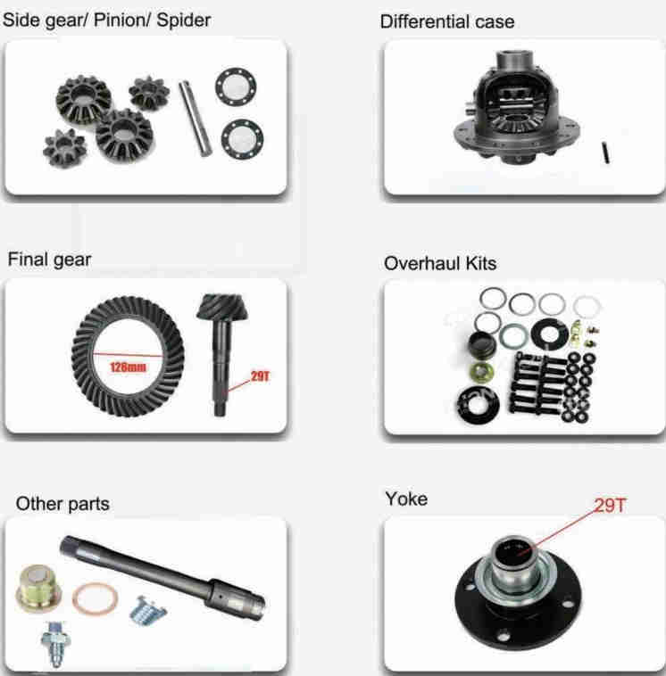 Rear Differential Parts Fit for Toyota Hilux Vigo Fortuner/4runner FRONT With Side Final Gear Pinion Retarder Case Yoke