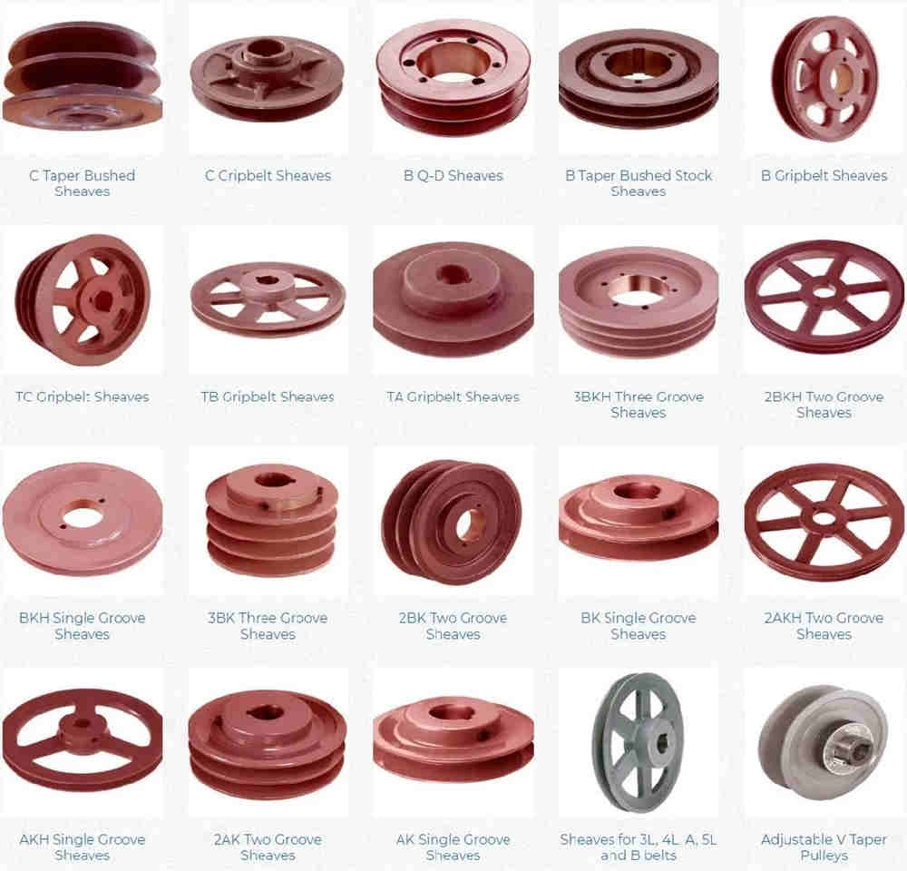 Hot Sale Quality 2BK Series American Standard Cast Lron Double Groove Sheaves Pulleys for 4L or a Belts and 5L or B Belts