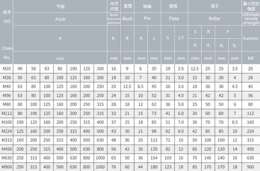 Promotional Various M Series hight quality roller chain plastic Conveyor chains and sprockets in steel and stainless steel