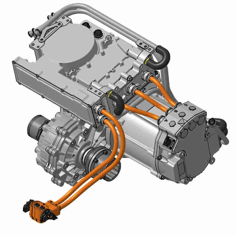 Rear Axle 46.75 kg 7500r/min Gear Box Electric Motor Rear Axle for the Rear Axle of 15KW Four-wheel Drive Vehicles
