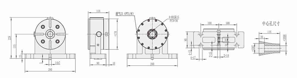 AR-170 Machine CNC Machining Center Accessories CNC Turntable Rotary Table