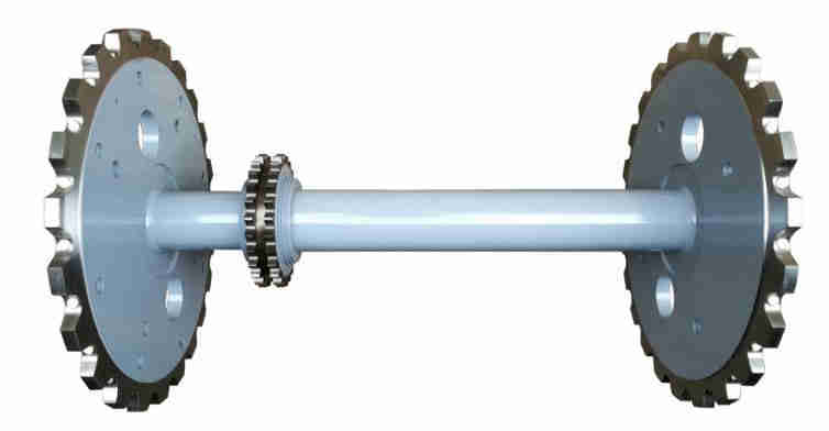 Chains and Sprockets Drive Shaft Escalator