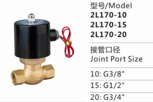Latest Design 2L170-10 Low Pressure Two-position Two-way Direct Drive-Type Solenlid Valve for Sale