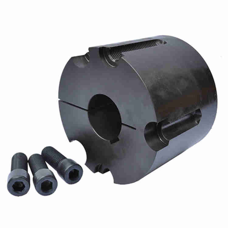 7/16 Inch Cast Iron Key Sleeve Accessory Black-Phosphated QD Type JA 1-1/8 Taper Lock Bush Spline Shaft Flange Black-Phosphated