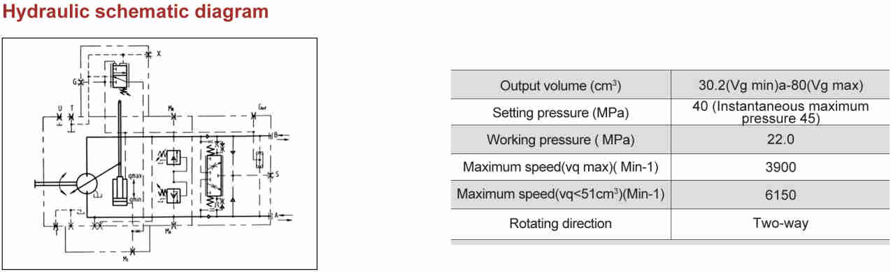 G6VM Series Inclined Axis Axial Piston Variable Displacement Motor Walking Machinery and Industrial Field Hydraulic Motor