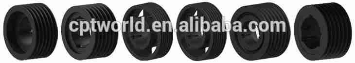 Spoke Web Solid Type SPB 6 Grooves V-belt Pulley