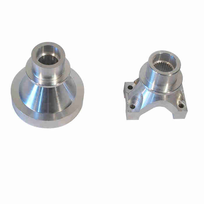 TS16949 Factory Custom Precision CNC Machined 6061/6063 Aluminum Driveshaft Yoke with clear Anodized