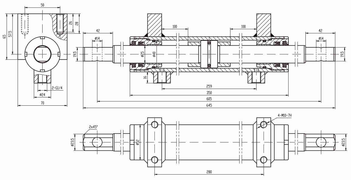 HCYY11112007 Good Quality Professional Factory 7kg Steering Hydraulic Cylinder for Aerial Work Vehicles
