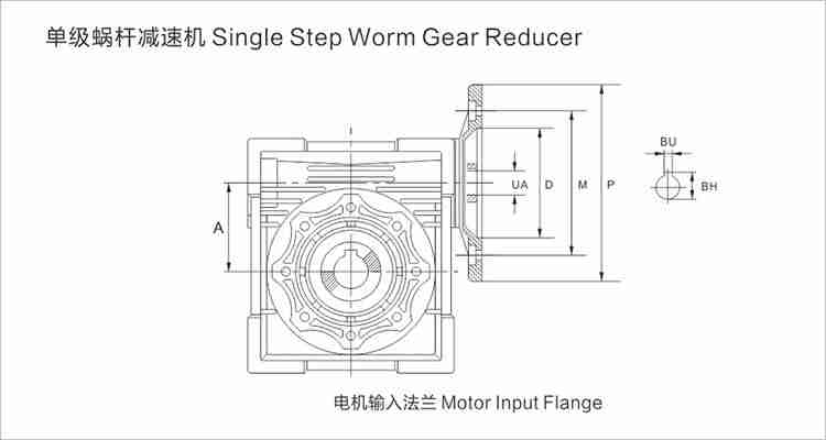 Right Angle Worm Gear Reducer NMRV 063