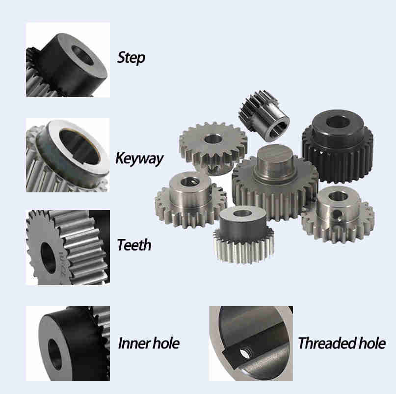 High Precision Custom Industrial Steel Metal Sintered Gears Set Ball Mill Gear Servo Gears