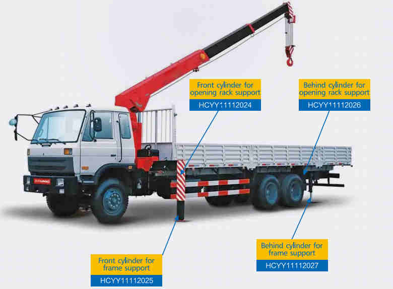 HCYY11112026 Good Quality Professional Factory 9kg Behind Hydraulic Cylinder for Truck Crane Vehicle Opening Rack Support