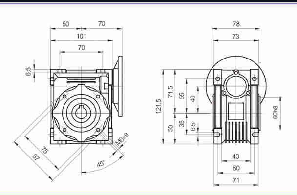 Multifunctional Post Hole Digger Gearbox 1 *30 Ratio Gear Box Speed Reducer for Wholesales