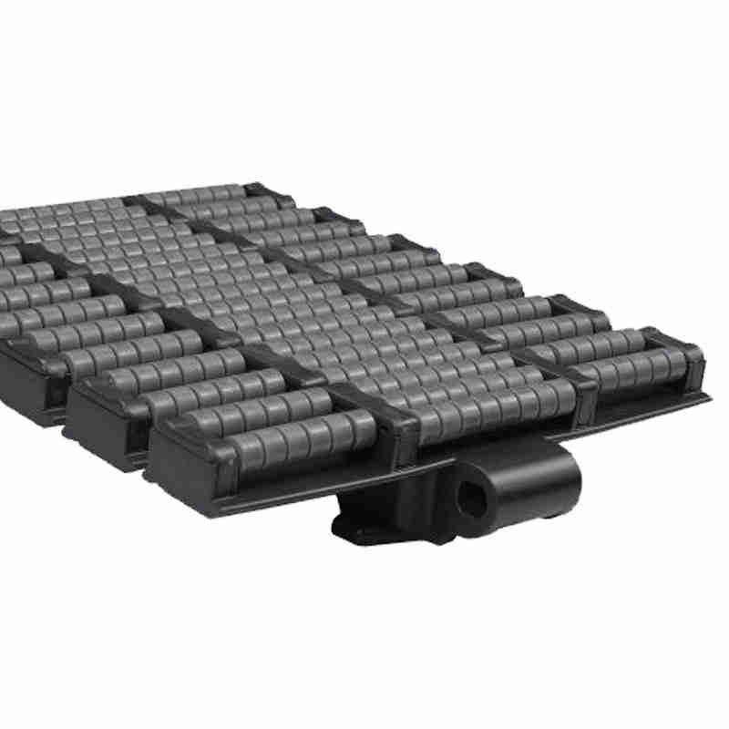 823 Heavy Duty Plastic Sideflex Run Single Hinge Hook Foot Curved Roller Leaf Chain