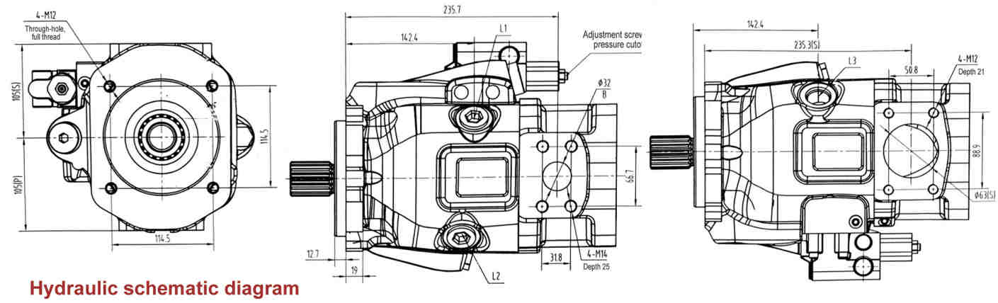 G10VO Series Swash Plate Axial Piston Variable Displacement Pump Hydraulic Pump for Industrial Equipment, Construction Machinery