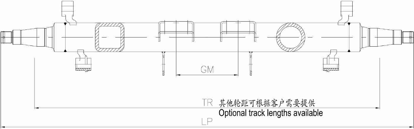 Heavy Duty Series Torsion Axle Trailer Axle Shaft for Sale FA12F6 FA14F6 FA16F6