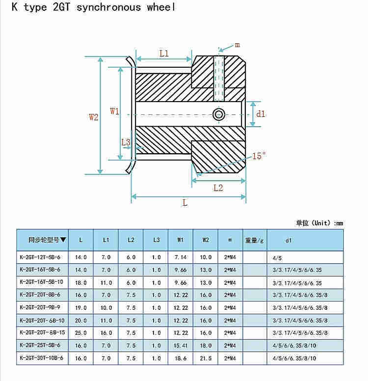 K Type Gt2 Timing Belt Pulley Custom Aluminium Wheel Tensioner for Calculator Machinery Accessories Stainless Steel Alloy
