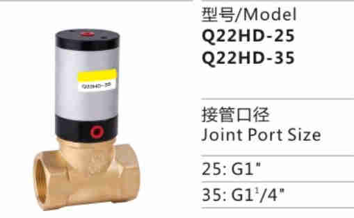Guaranteed Quality Q22HD-25 Series Pneumatic Control Valve With Aluminum Alloy Cylinder