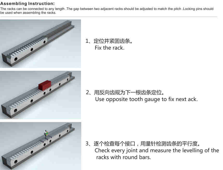 High Precision Long Travels Grinding Precision Milling Rack and Pinion Spur Helical Cnc Gate Linear Plastic Steering Gear Rack