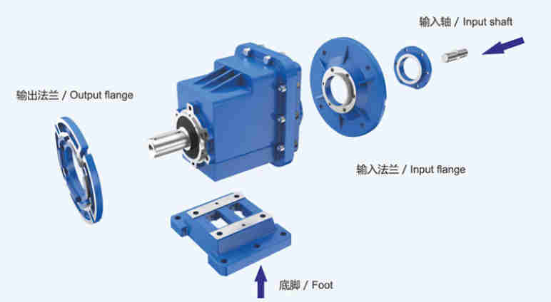 Good Quality RC Series Helical Gear Box Gearbox Speed Reducer High Speed Forward Reverse Gearbox