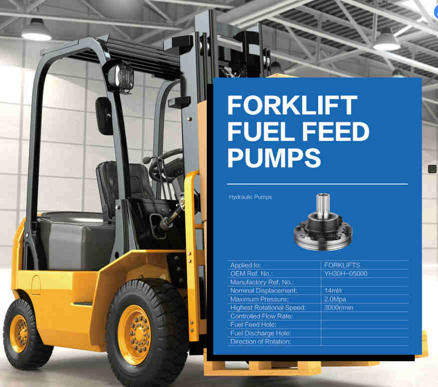Forklift Fule Feed Pumps 25 Mpa Right/left Highest Rotational Speed 3000r/min Gear Hydraulic Pumps for Forklift