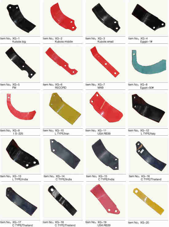XG-18 Good Quality Customized Agricultural Machinery Parts Rotary Tiller Blade Replacement of C TYPE/Thailand Machine