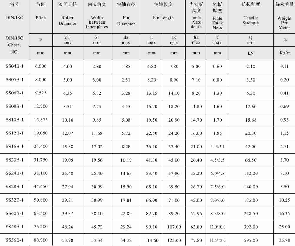 SS24B-1 B Series Stainless Steel Short Pitch 38.1mm Pitch Precision Single Roller Chain and Sprockets in Steel