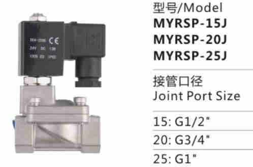 Exquisite Structure Manufacturing MYRSP-20J MYRSP Series Stainless Steel Solenoid Valve for Sale
