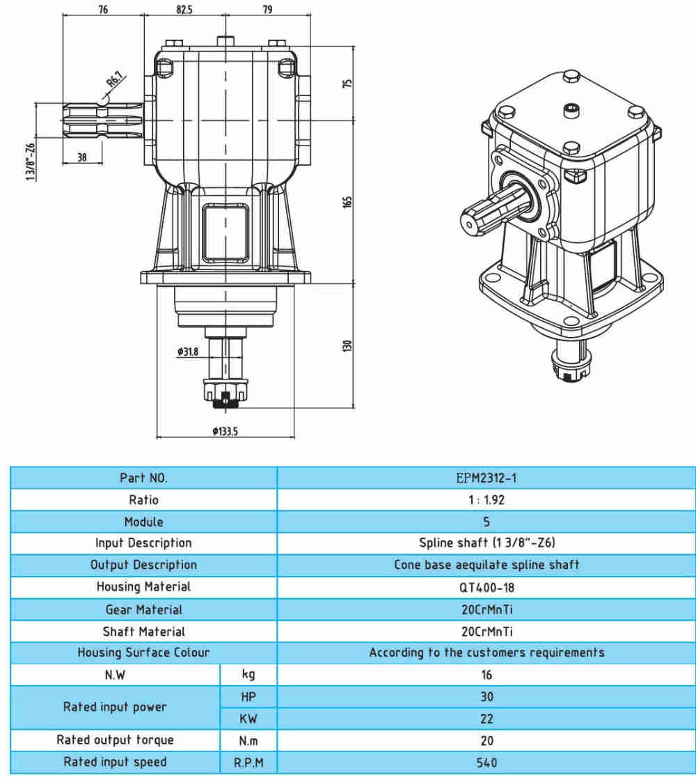 Rotary Cutter Gearbox Rotary Mowers Reducer