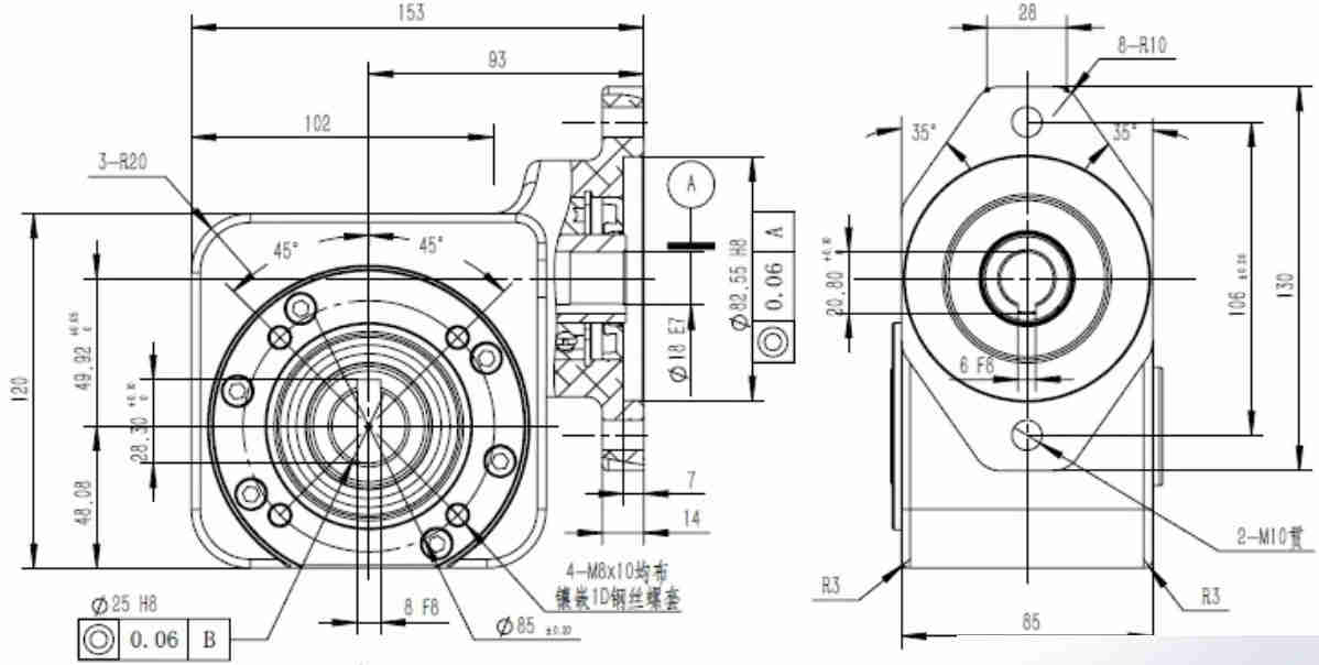 Customized High Torque Non Standard Gear Motor Reducer Worm Gearbox for Radar Solar Energy