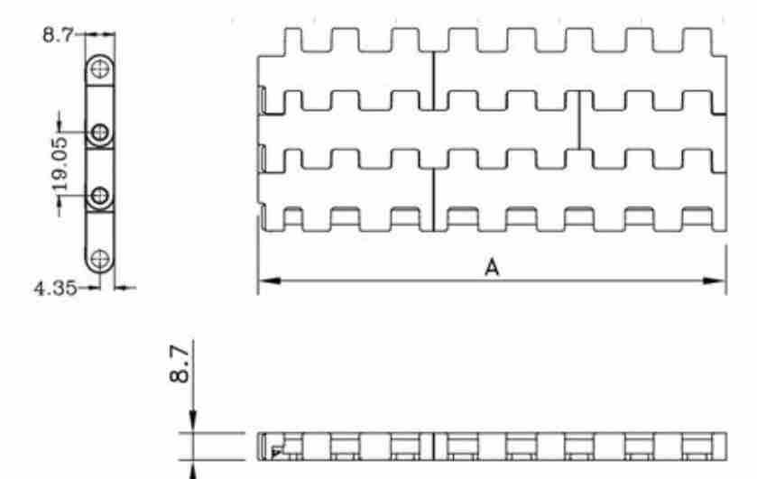 5935 Series Straight Run Belt Flat Top Chain Mesh Belt