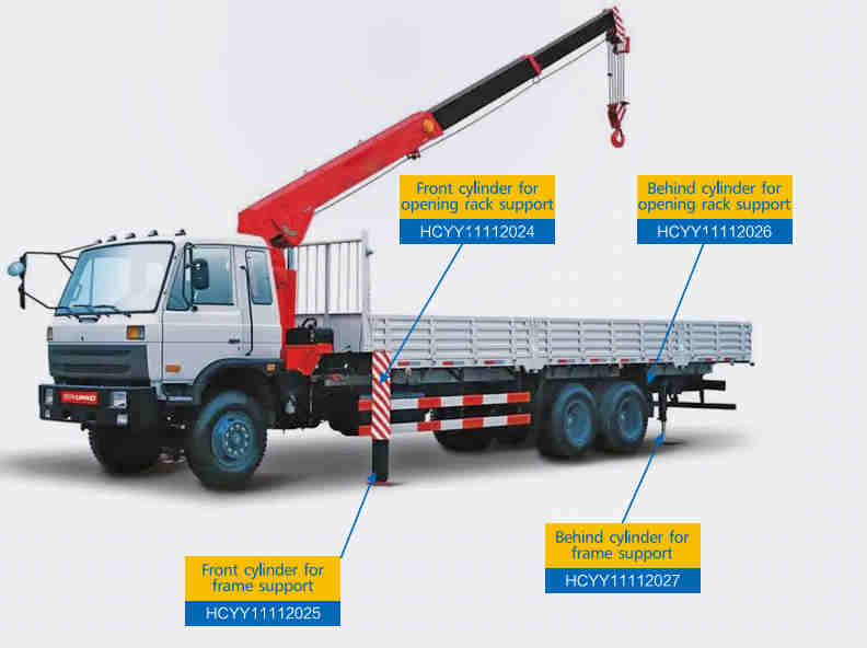 HCYY11112025 Good Quality Professional Factory 45kg Front Hydraulic Cylinder for Truck Crane Vehicle Frame Support