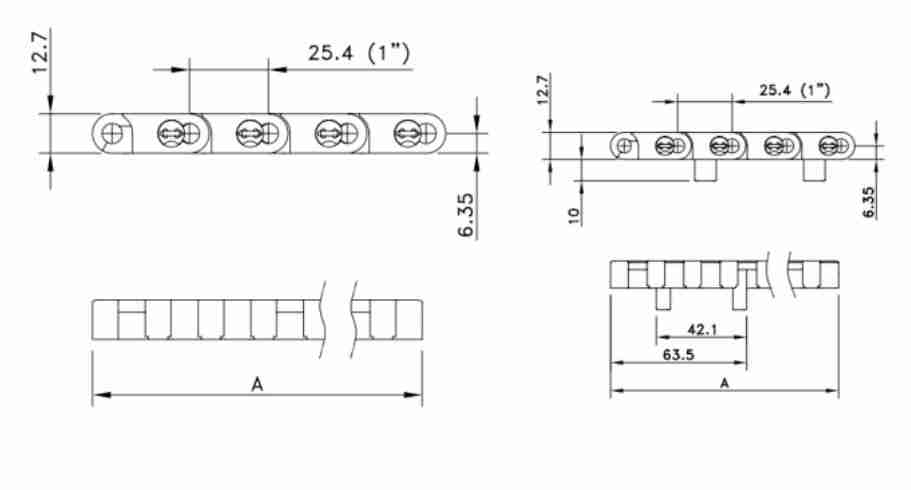 1005-FT  Straight Run Plastic Flat Top Conveyor Mesh Chain Belt