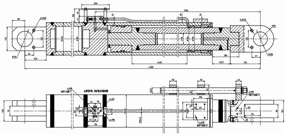 HCYY11112019 Good Quality Professional Factory 820kg Hydraulic Cylinder for Preventing Rear Tilt of Boom