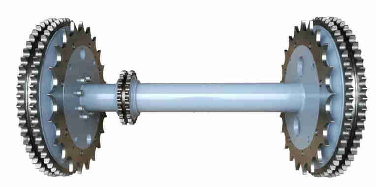 Chains and Sprockets Drive Shaft Escalator