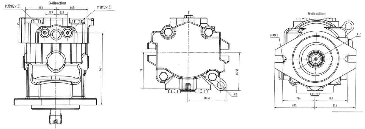 FM45 Series Agricultural Machinery Parts Constant Displacement Hydraulic Motor for Self-propelled Cotton Harvester and Baler