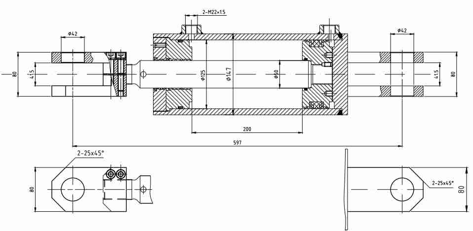 HCYY1112030 Wholesale Prices Professional Factory 38kg Forklift Accessories Hydraulic Cylinder for Sale